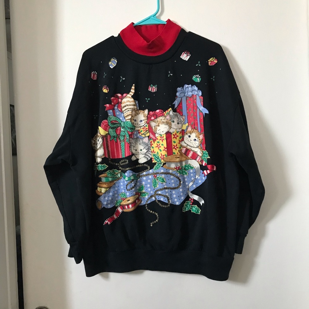 Nutcracker Vintage Ugly Christmas Cat Sweater